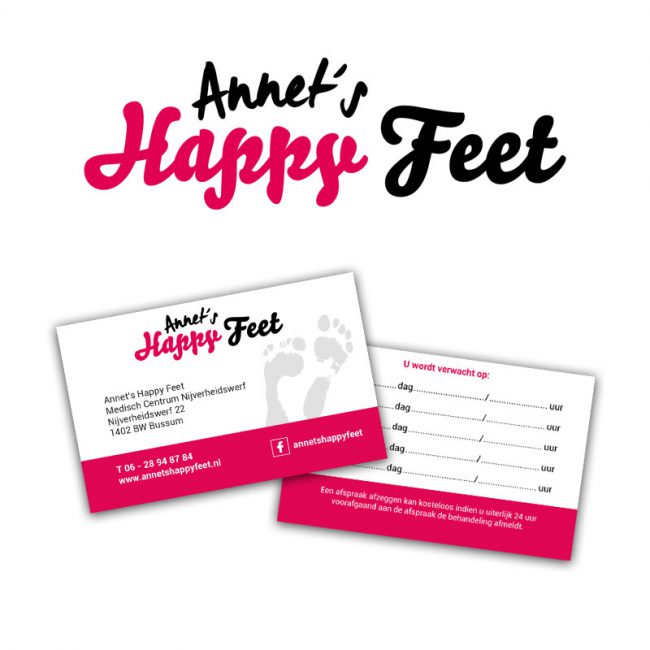 Huisstijl Annet's Happy Feet