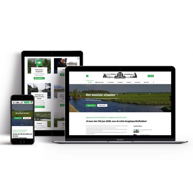 Responsive website + beveiligde ledengedeelte voor AZHB